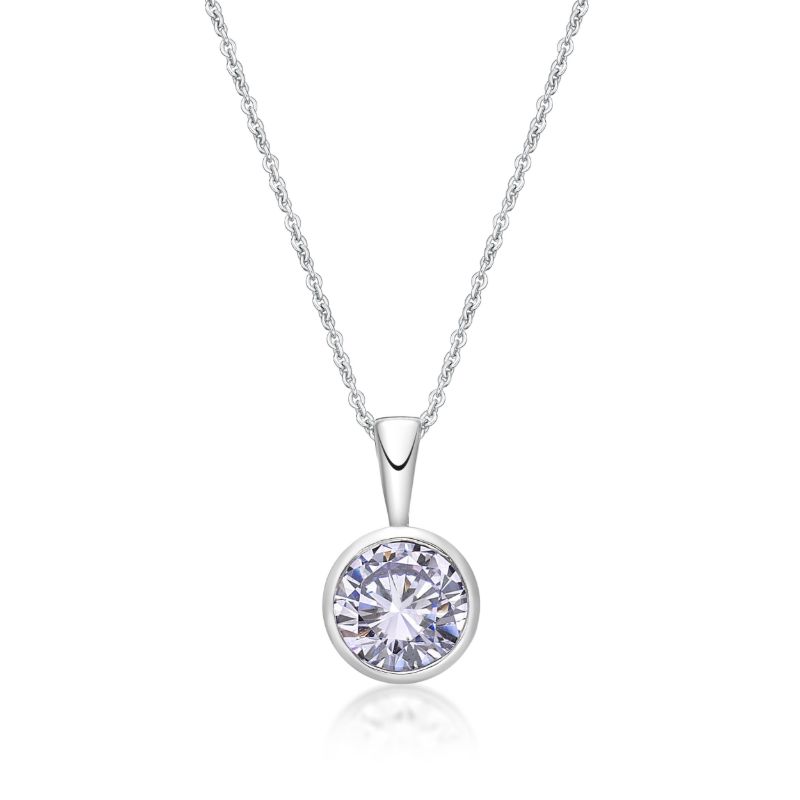Picture of JUNE           , 5mm BEZEL PENDANT with CHAIN